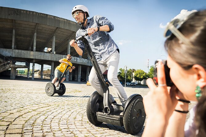 1.5h Small Group Segway Tour & Free Taxi Transfer ️with PragueWay - Learning to ride before the hills begin