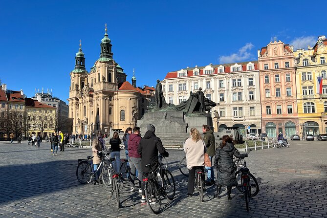3-hour Complete Prague Bike Tour - Crossing to Mala Strana and taking a café break