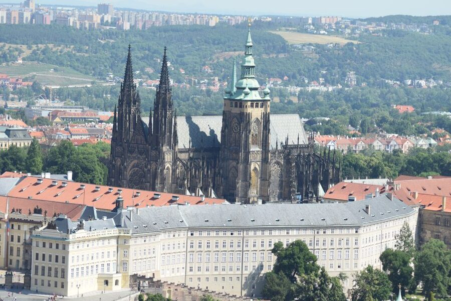 3-Hour Prague Castle & Interiors Tour - Descending toward Lesser Town and Charles Bridge