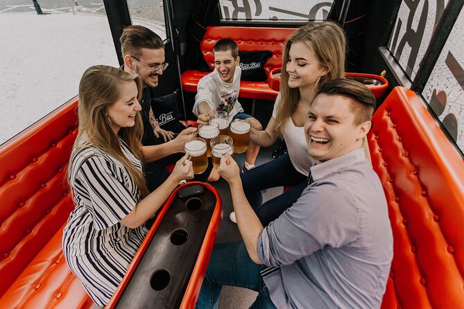 Adults-only Prague Beer Bus Tour - A moving pub with Prague outside the windows
