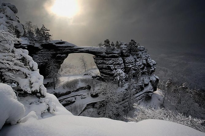 Bohemian and Saxon Switzerland All inclusive trip - Winter Tour - Neurathen Castle among the sandstone rocks
