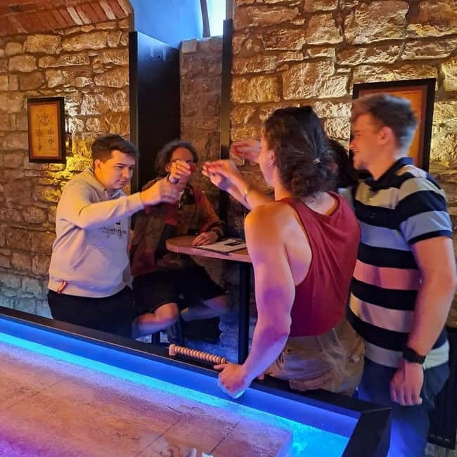 Crew Bar Prague: Open bar, ping pong or shuffleboard game - UV ping pong for a quick dose of friendly competition