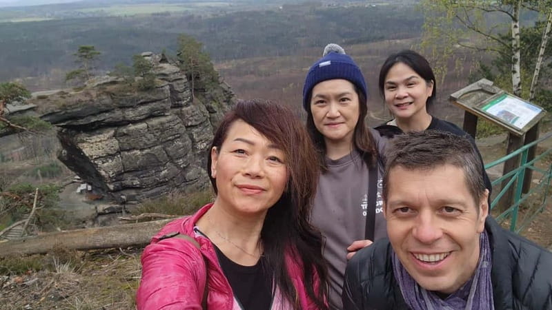 Day trip from Prague to Bohemian and Saxon Switzerland - Bastei: sandstone towers above the Elbe