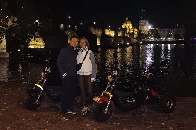 Electric Trike Night Tour in Prague - Live Guided - Prague Castle and St. Vitus Cathedral from the outside