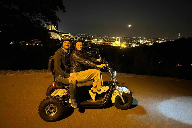 Electric Trike Night Tour in Prague - Live Guided - Wenceslas Square and the Powder Tower set the city-center stage