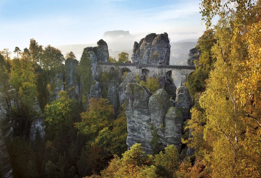 From Prague: Bohemian & Saxon Switzerland Semi Private Tour - Bastei Bridge and the sandstone cliffs of Saxony