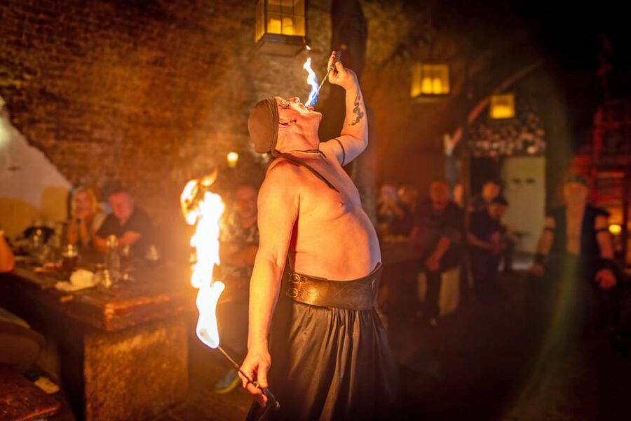 From Prague: Medieval Dinner, Show, Castle and Brewery - From Prague to Dětenice in about an hour