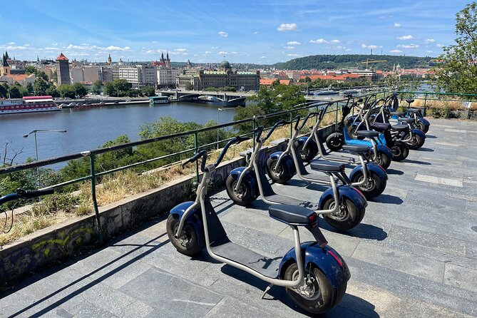 Guided sightseeing e-scooter tour of Prague: 2 hours - Strahov Monastery and an easier ride through the gardens