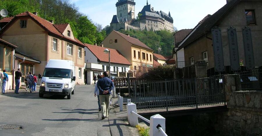 Karlstejn Castle & Crystal Manufactory - Private Tour - Entering the castle built by Charles IV
