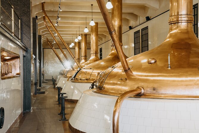Pilsner Urquell Brewery Tour with Beer Tasting - Riding to the modern bottling plant