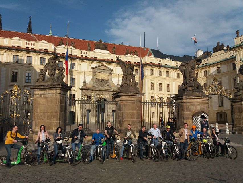 Prague: 2-Hour Old District & Riverside E-Scooter Tour - Prague Castle and the view across old Prague