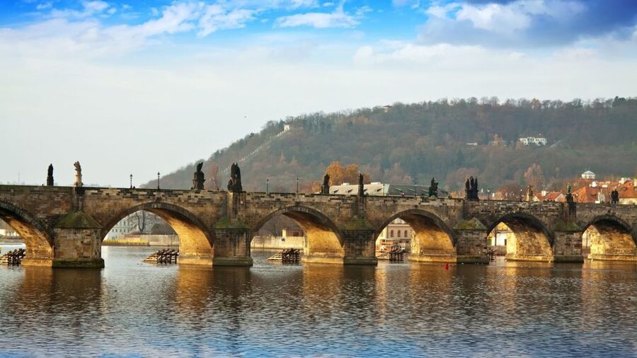 Prague 3-Hour Sightseeing Tour by Electric Bike - Riding toward Prague Castle