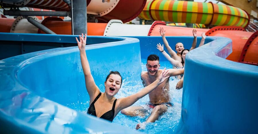 Prague: Aquapalace Indoor/Outdoor Water Park Ticket - Taking a break in the wellness area