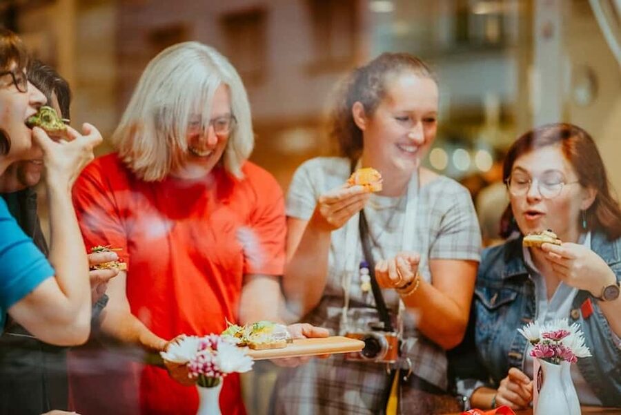 Prague: Award-Winning Old Town Food Tour with Four Drinks - Old Town streets between the plates