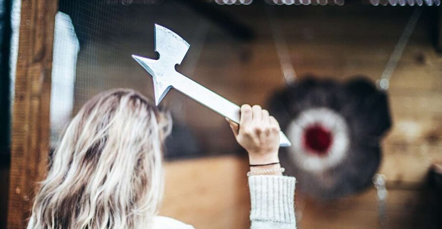 Prague: Axe Throwing Experience with Barbecue and Beer - Two Targets Keep the Group Moving