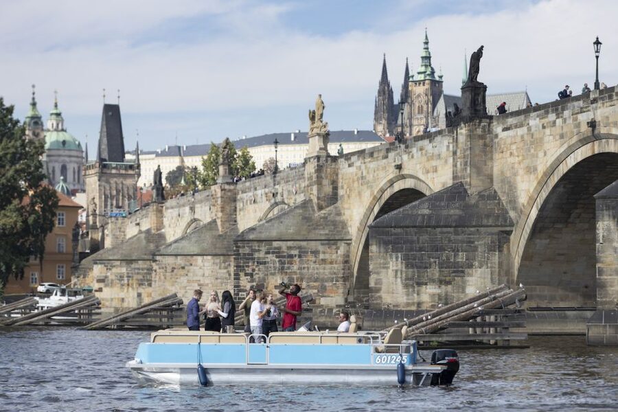 Prague: Beer Boat Tour - The National Theatre and Prague’s riverfront