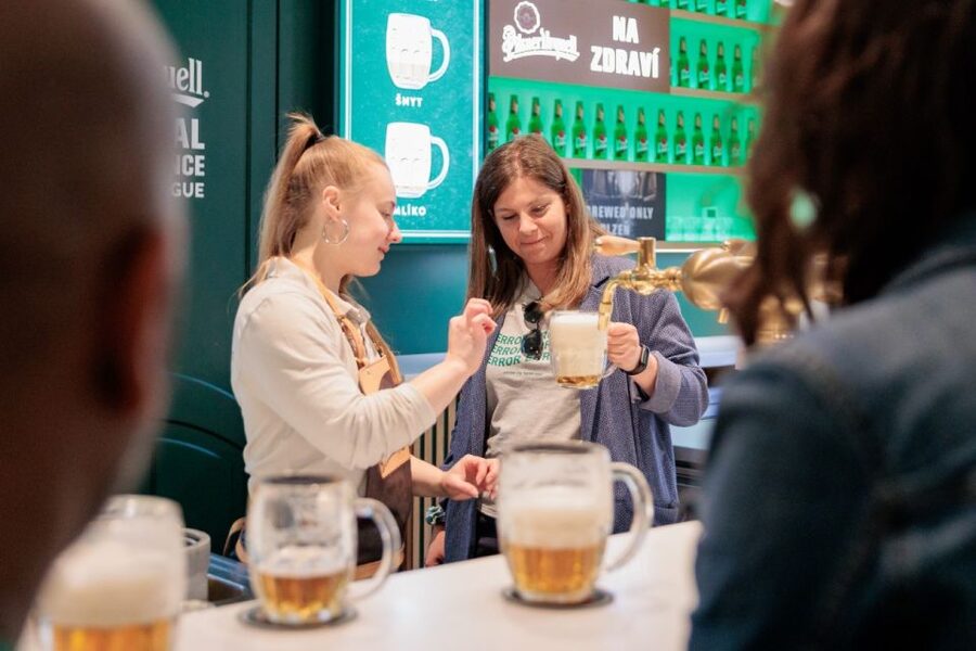 Prague: Beer Pouring Class at Pilsner Urquell Experience - Pouring Hladinka, Šnyt, and Mlíko