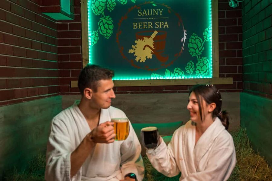 Prague: Beer Spa Experience with Unlimited Beer and Sauna - Unlimited Bernard beer, plus water and snacks