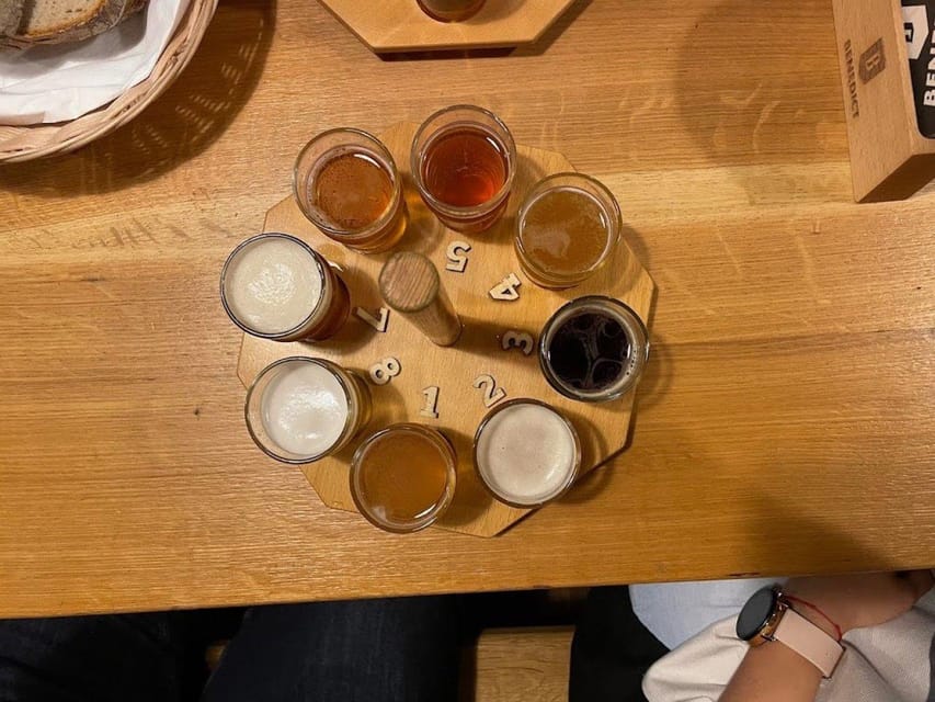 Prague: Beer Tasting and Brewery Tour - Eight beers at Pivovarský dům Benedict