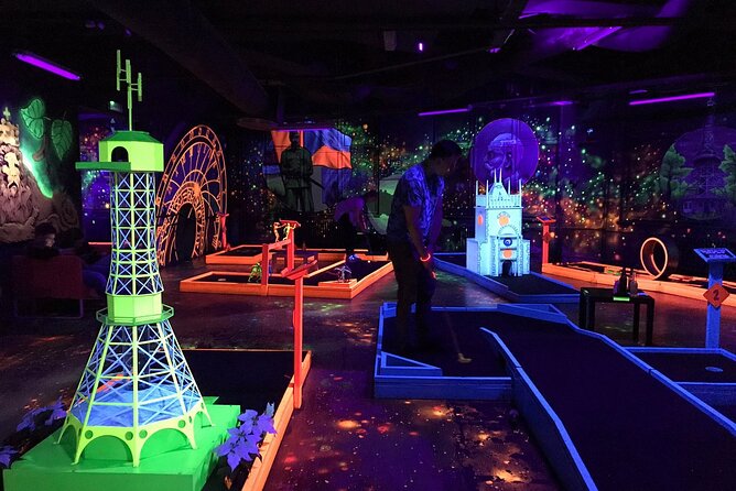 Prague Black Light Mini Golf Admission Ticket - Food, drinks, and a longer visit