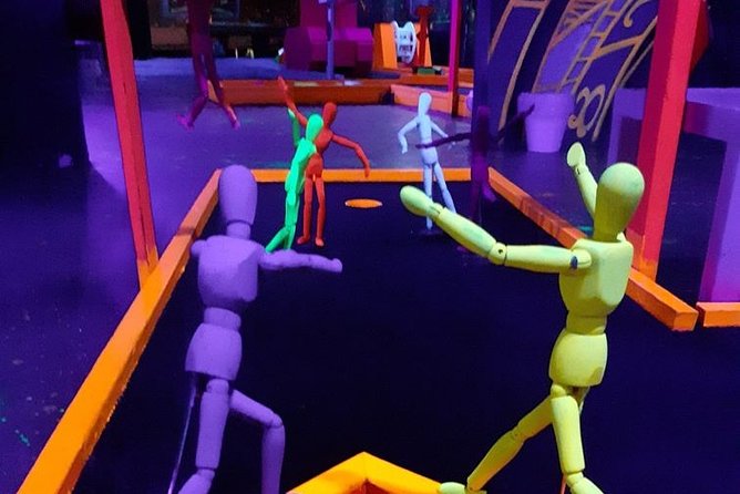 Prague Black Light Mini Golf Admission Ticket - What happens at Prague Golf & Games