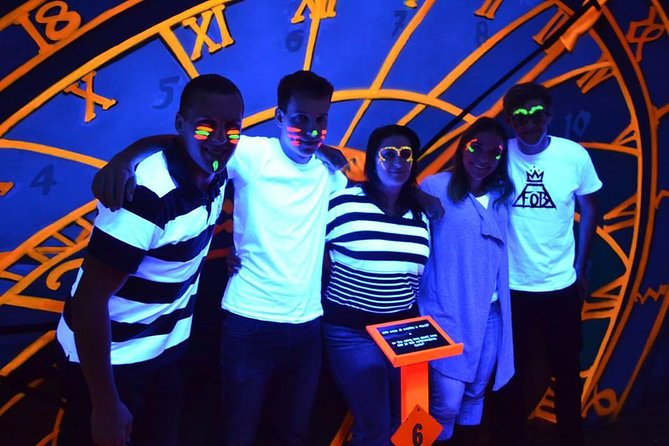 Prague Black Light Mini Golf and Games with free Drinks - Playing the 18-hole course