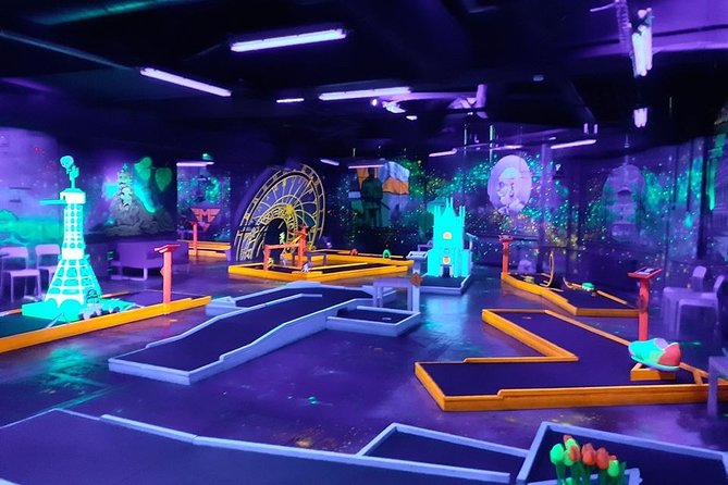 Prague Black Light Mini Golf and Games with free Drinks - Two drinks and a relaxed bar-style atmosphere