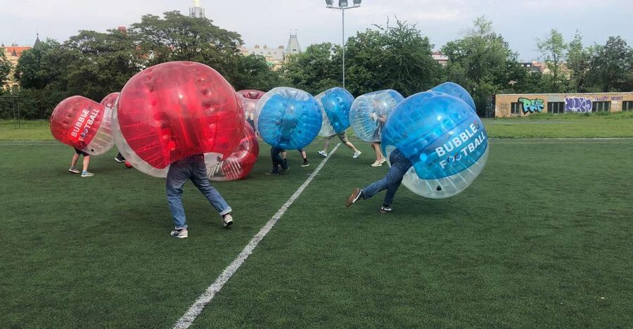 Prague: Bubbles football - Zorb Football in centrum - How bubble football actually feels