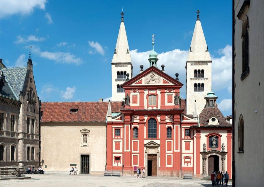 Prague: Castle Circuit Entry Tickets with Audio Guide - St. George’s Basilica, a smaller and older-feeling stop