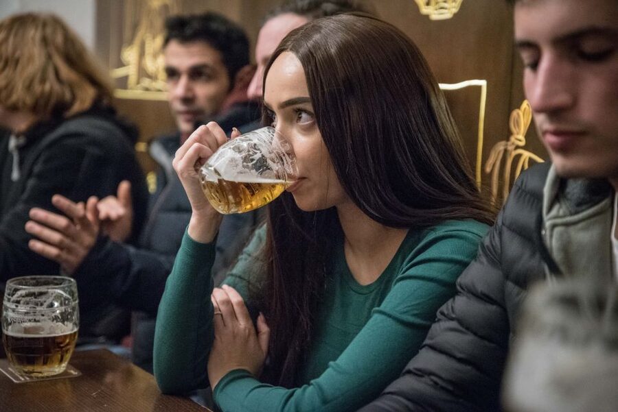 Prague: Castle Side Breweries & Pubs Guided Walking Tour - Mala Strana after dark, with views between stops
