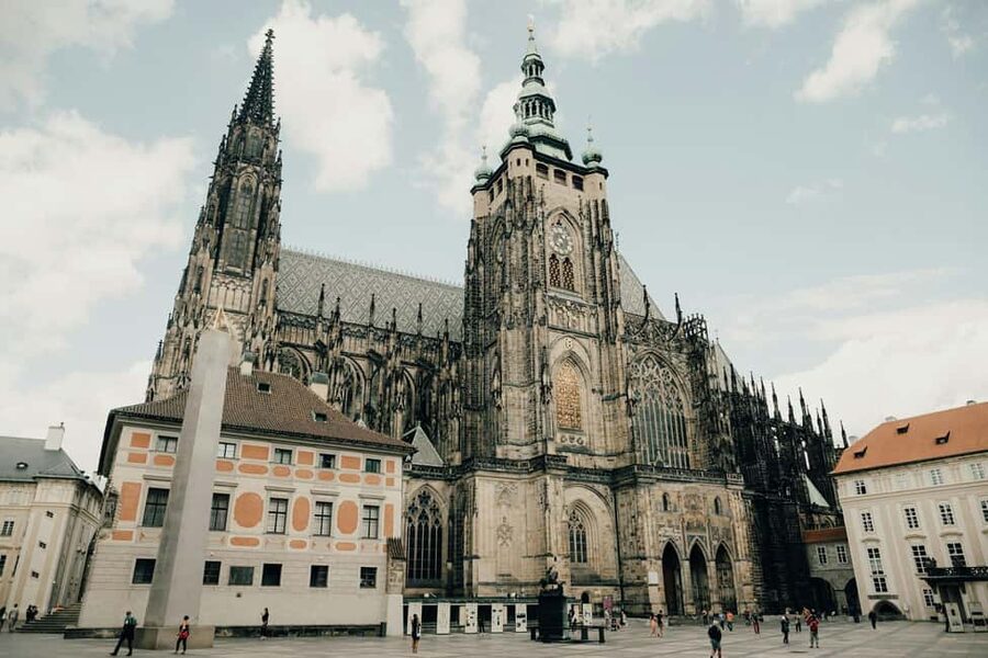 Prague Castle St. Vitus Cathedral, Royal Palace, St. George's Basilica - Golden Lane, alchemy, and Franz Kafka