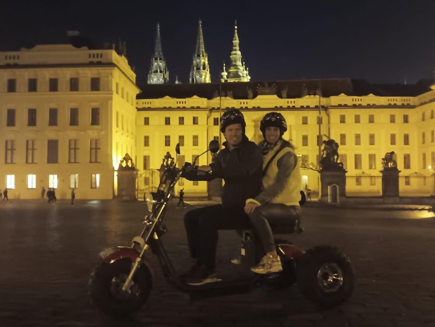 Prague City sightseeing in Night Trike Tour - From Wenceslas Square to the Powder Tower