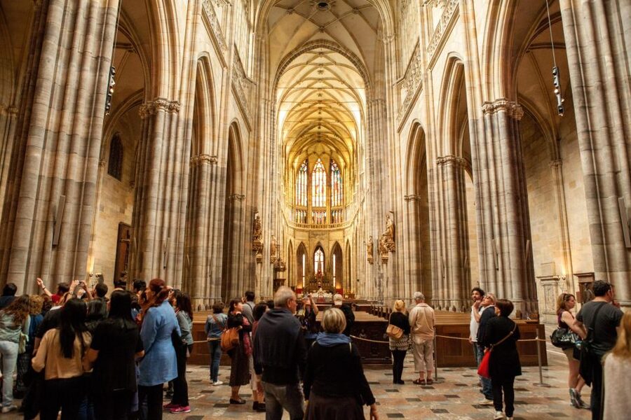 Prague City Tour with Vltava River Cruise - The Klementinum, synagogues, and Old Town finish