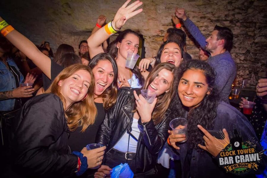 Prague: Clock Tower Bar Crawl with Drinks and Shots - A practical way to see Prague after dark