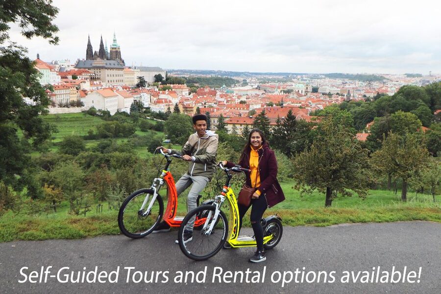 Prague: E-Bike/E-Scooter Viewpoint Tour - The Petřín climb and Prague’s spires