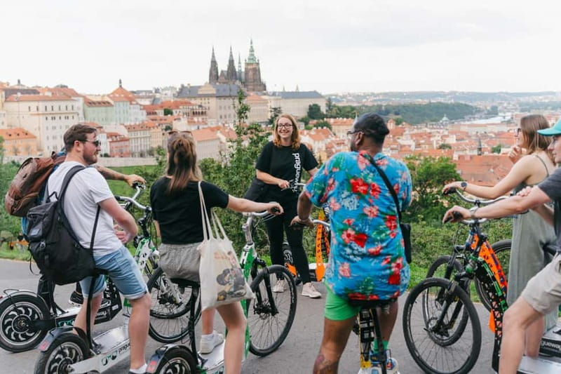 Prague: E-Scooter Grand City & Panoramas Small-Group Tour - Charles Bridge and the Old Town core