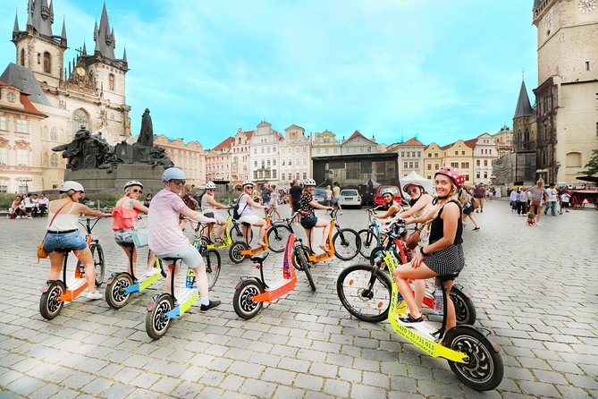 Prague: electric scooter & E-bike guided tour - Kafka’s statues and Charles Bridge