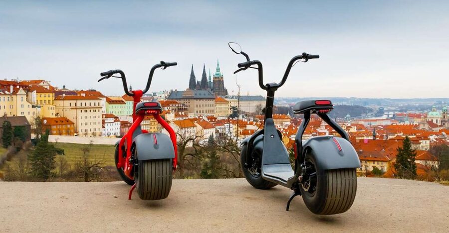 Prague: Fat Tire E-Scooter Guided Tour - Malá Strana, the river, and the Jewish Quarter