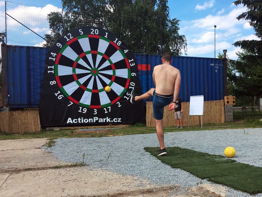 Prague: Giant Football Darts Game with Round of Beers & BBQ - Key points to know before booking