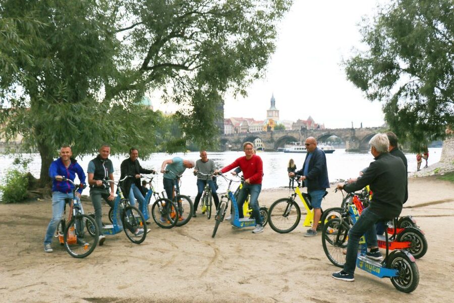 Prague: Grand Segway and eScooter Live Guided City Tour - St. Norbert Church and Müller’s Villa