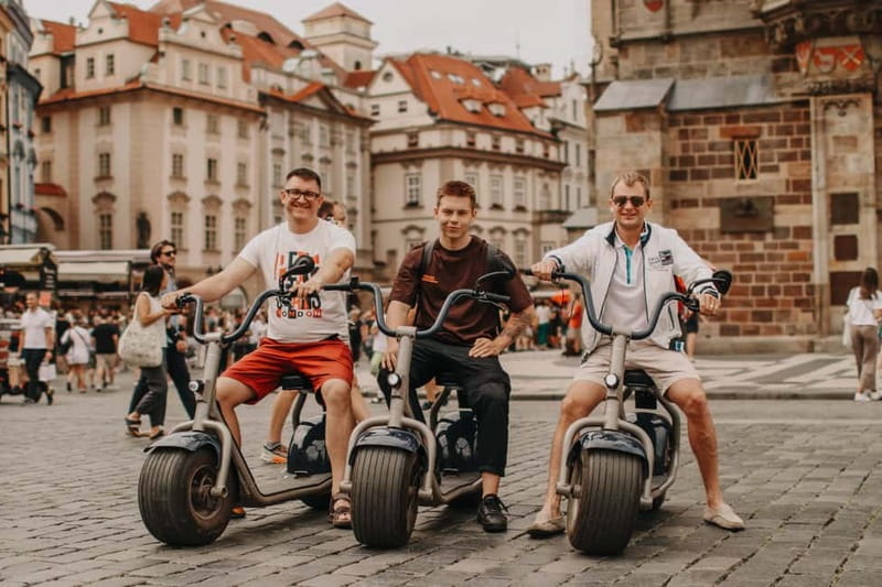 Prague: Guided Fat Tire e-Scooter Tour - Parks, views, and the climb toward Hradčany