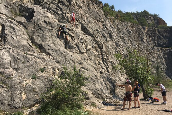 Prague Half-Day Rock Climbing Experience with Instructor - The rappel down the 20-meter cliff