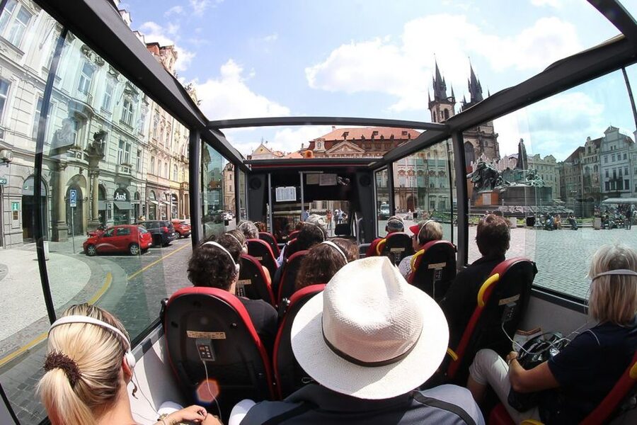Prague: Historic City Center Bus Tour with Top Sights - Through Lesser Town and back to the river