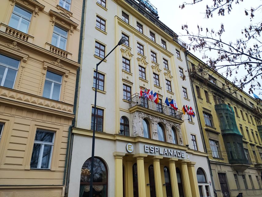 Prague: Historical Walking Tour with Focus on World War 2 - The former Gestapo headquarters and a minute of silence