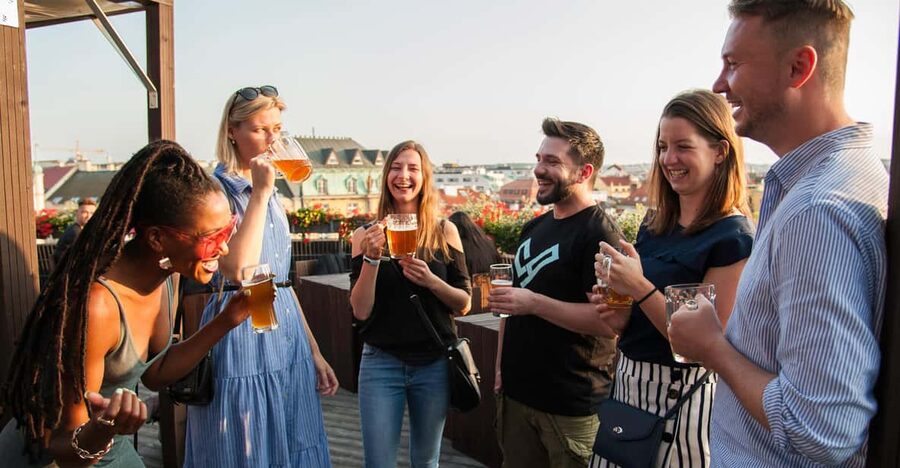 Prague: Local Pub Walking Tour with 5 Beers - What happens at the first local bar