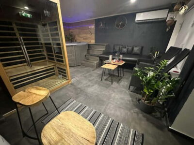 Modern Private Spa with Jacuzzi and Sauna