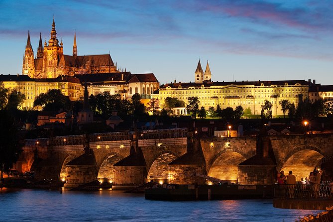 Prague Night Tour and River Vltava Dinner Cruise - Boarding the Vltava boat