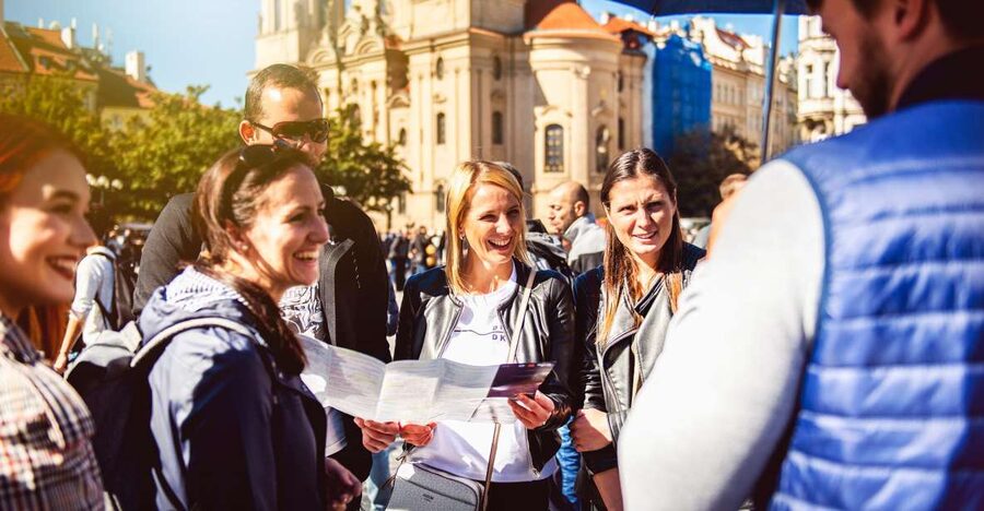 Prague: Old Town and Jewish Quarter 2-Hour Walking Tour - Powder Tower and Municipal House: two very different Pragues