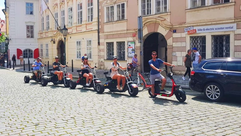Prague: Panoramic Viewpoints Guided Electric Tricycle Tour - Kampa Island and Charles Bridge from a different angle