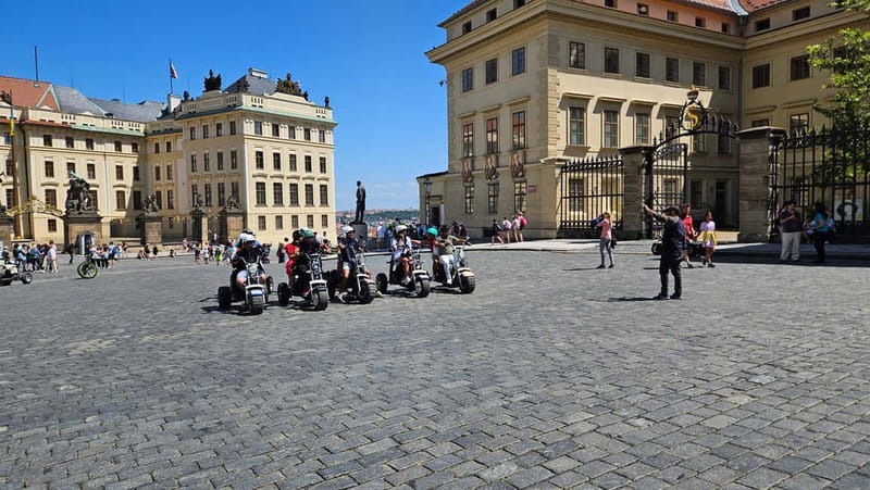 Prague: Panoramic Viewpoints Guided Electric Tricycle Tour - Old Prague streets and the climb to Letná